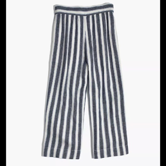 Madewell Linen Huston Pull-on Crop Pant in Stripes - Picture 5 of 10